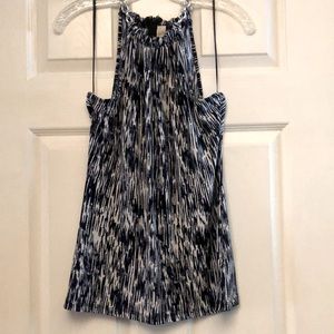 Michael Kors blue and white sleeveless tank top